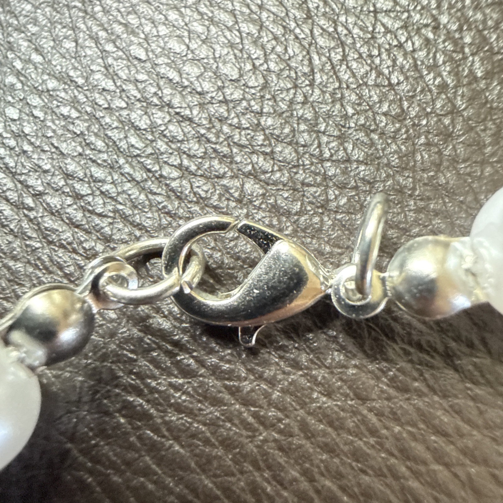 Faux Pearl Single Strand Neckless 17” Inch with Lobster Clasp