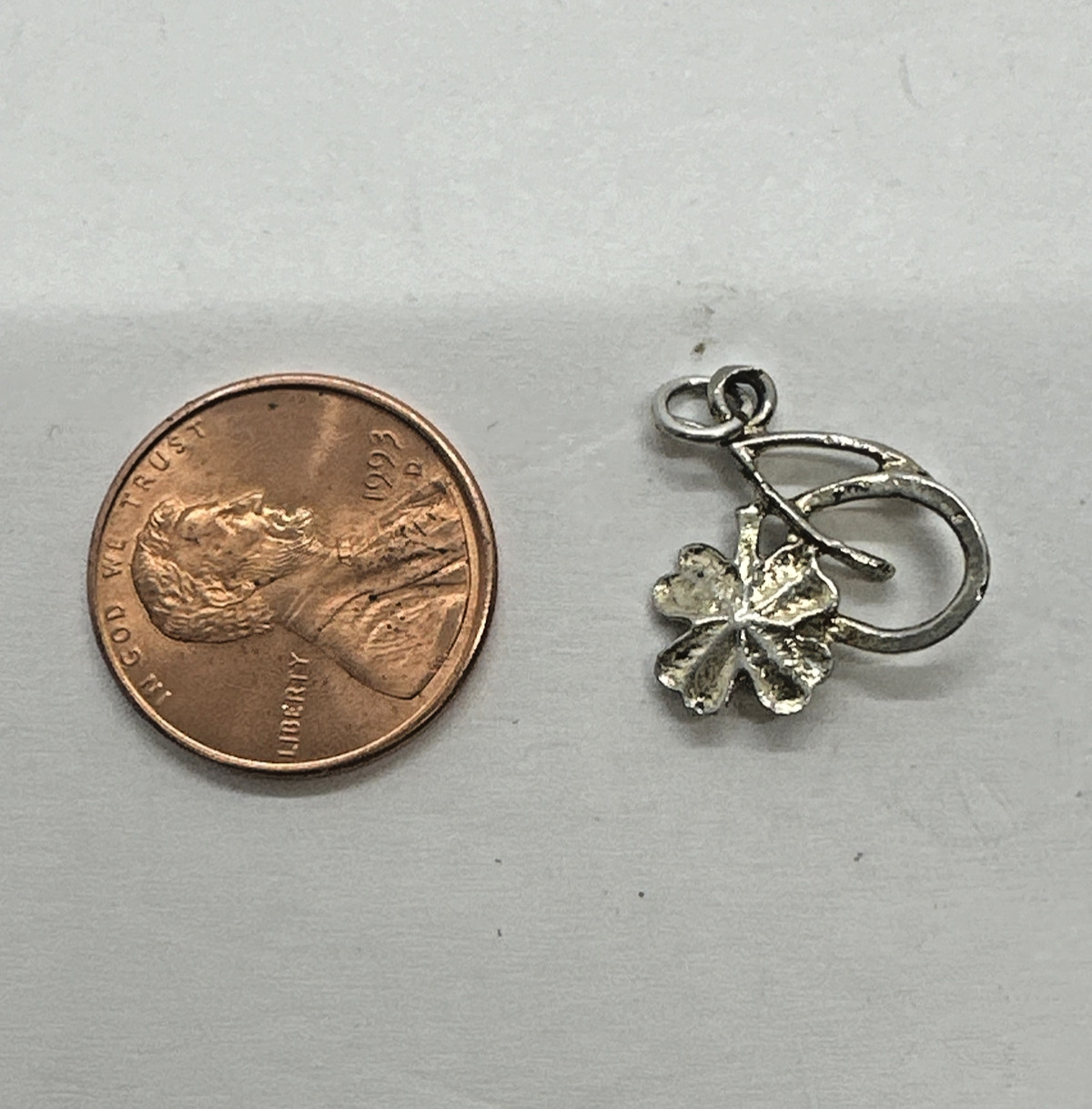 925 Sterling Silver Gold Washed 3 in 1 Good Luck Charm. Not marked but Tested
