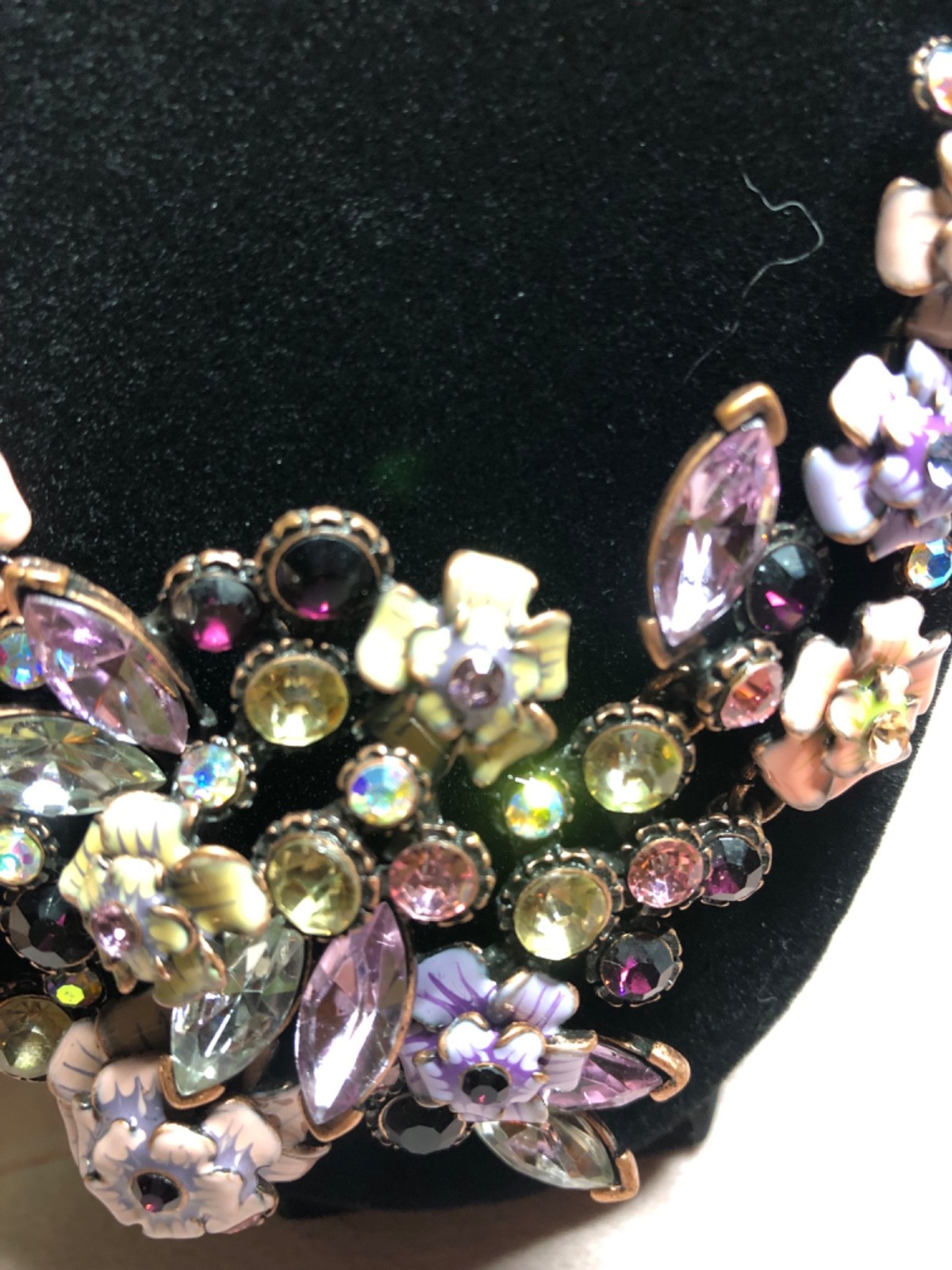Joan Rivers XXV Classics Collection Necklace Earring Set Enamel Rhinestones