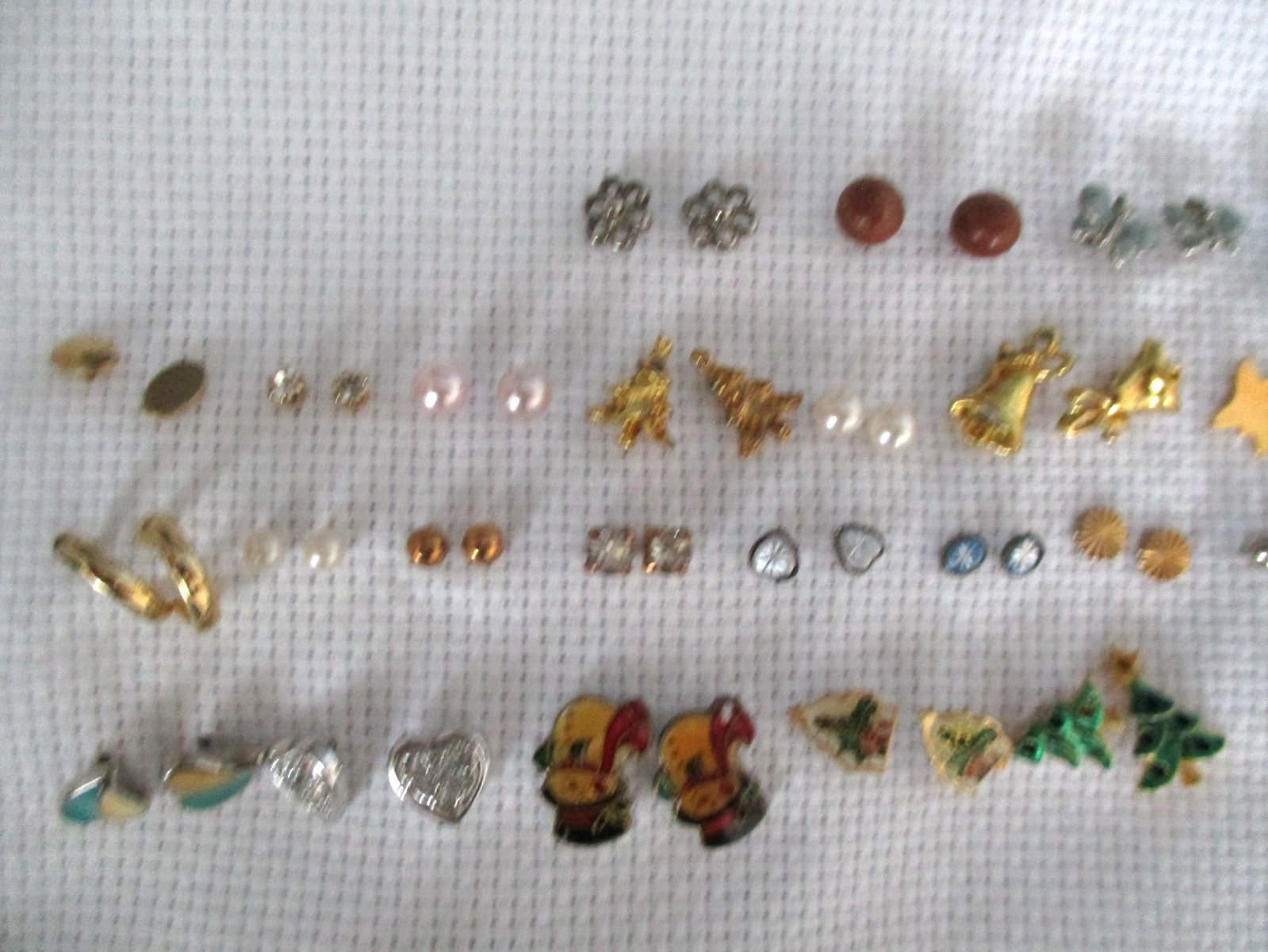 100 Pierced Earrings Sets Vtg to Mod Wearable Unsigned.