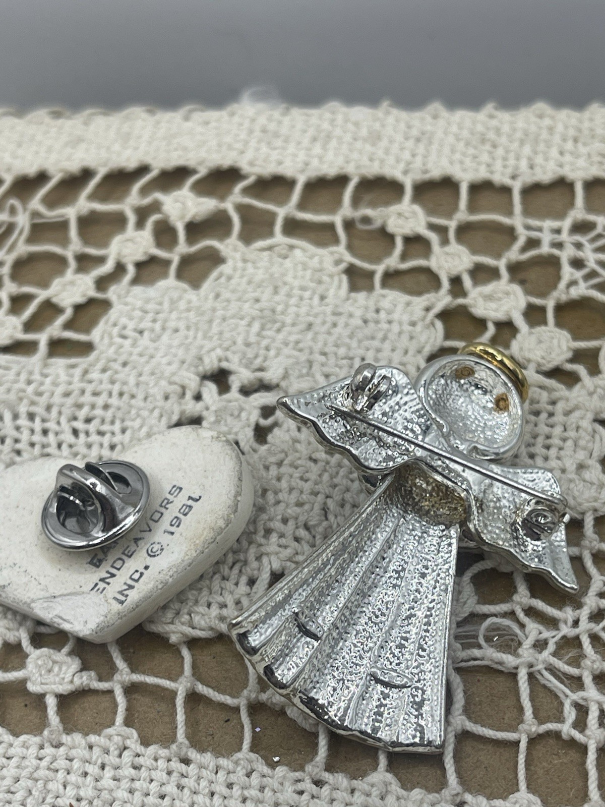 Vtg New Unused Name Ruth Pin with Forget Me Not Earthy Endeavours Brooch 1980s