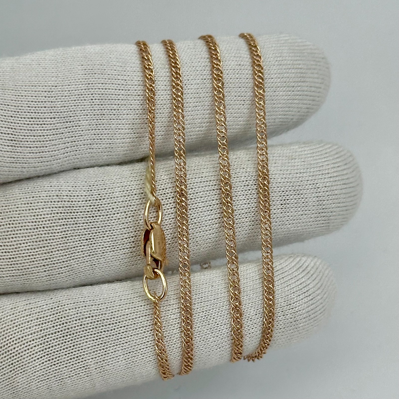 Vintage Original Rose Gold Chain 14K 585 19.69 in 3,35 gr. Factory Tag Ukraine