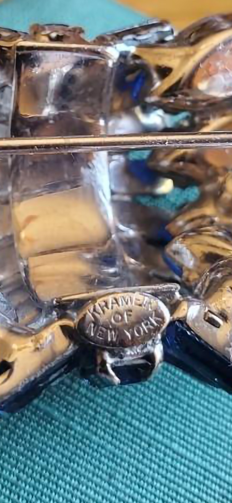 Kramer of New York Silver Tone Bow Look w/ Layers of Blues Assorted Sizes