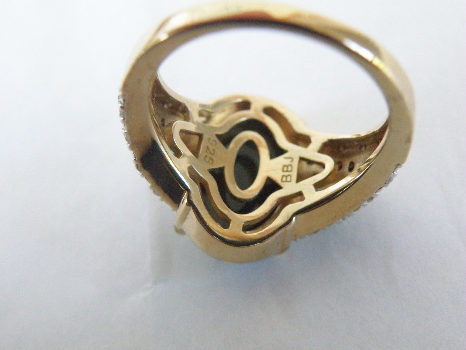 Sterling Silver 925 Gold Over Australian Opal Triplet Gemstone Ring Size 6