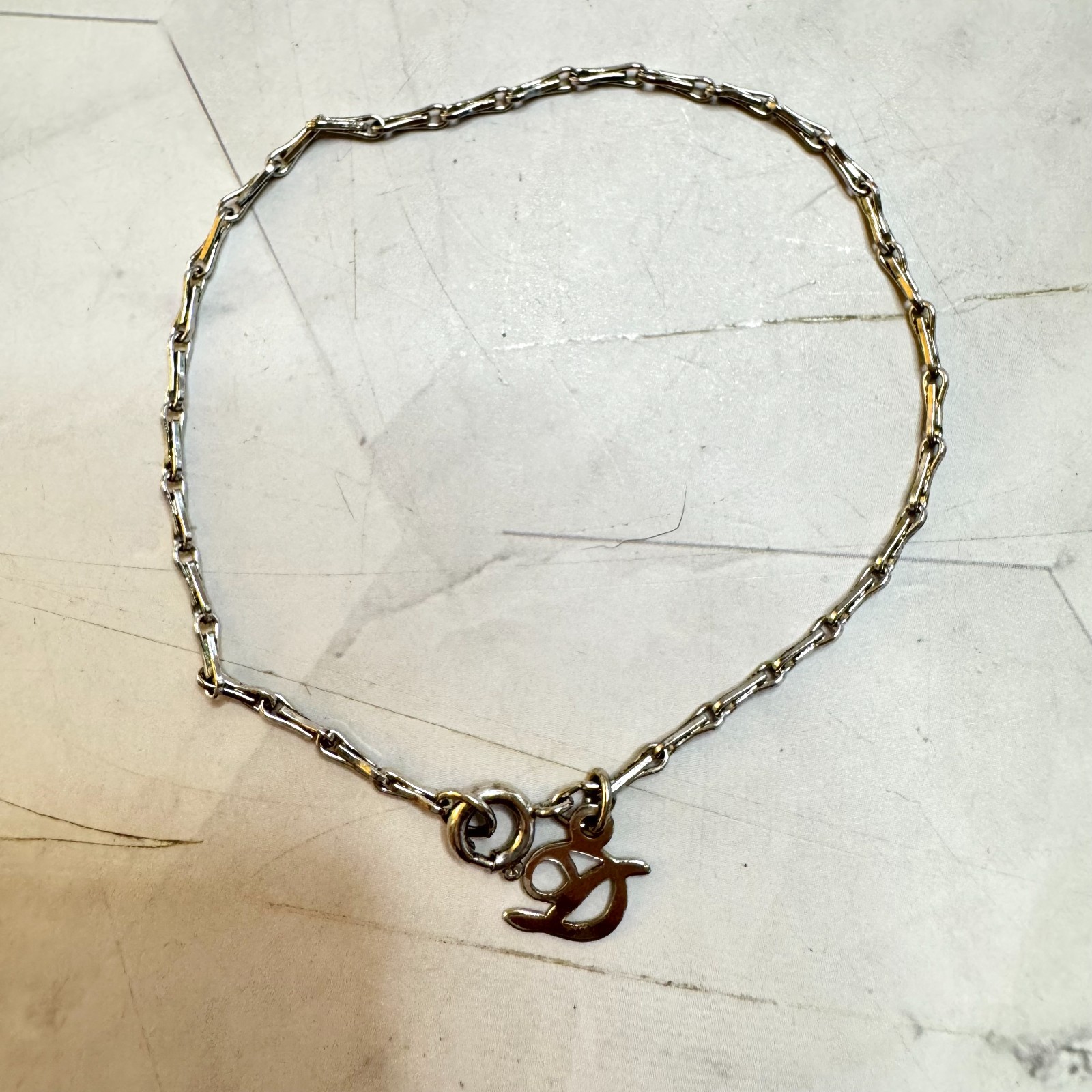 Vintage Danecraft Bracelet 925 Sterling Silver Dainty Chain Link Pattern EUC