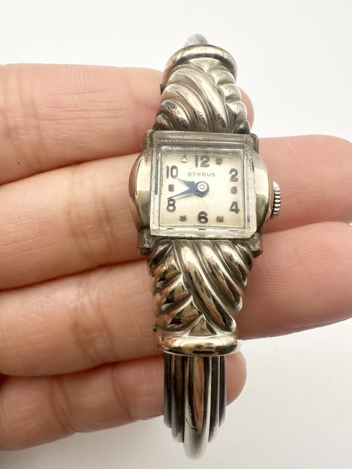 Vintage 10K Gold Filled Benrus cuff Bracelet wristwatch 6” READ