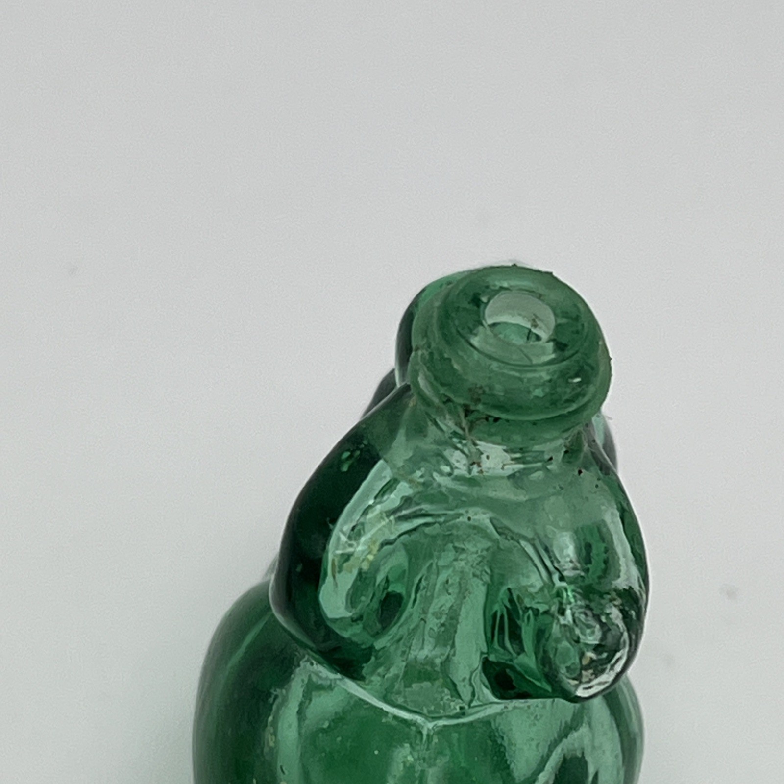 Vintage Max Factor Green Glass Rabbit Perfume Pendant