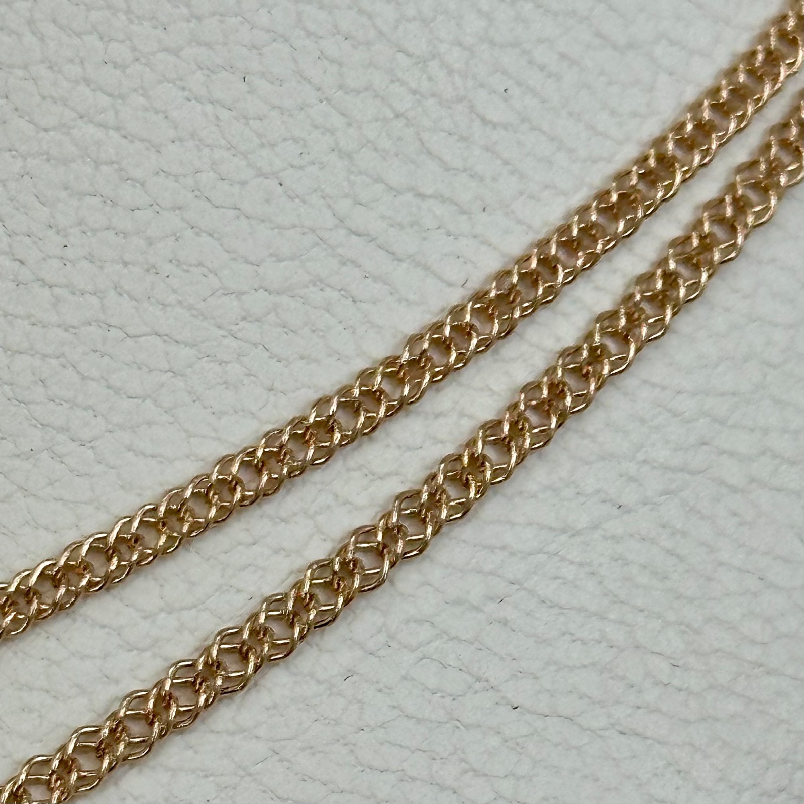 Vintage Original Rose Gold Chain 14K 585 19.69 in 3,35 gr. Factory Tag Ukraine