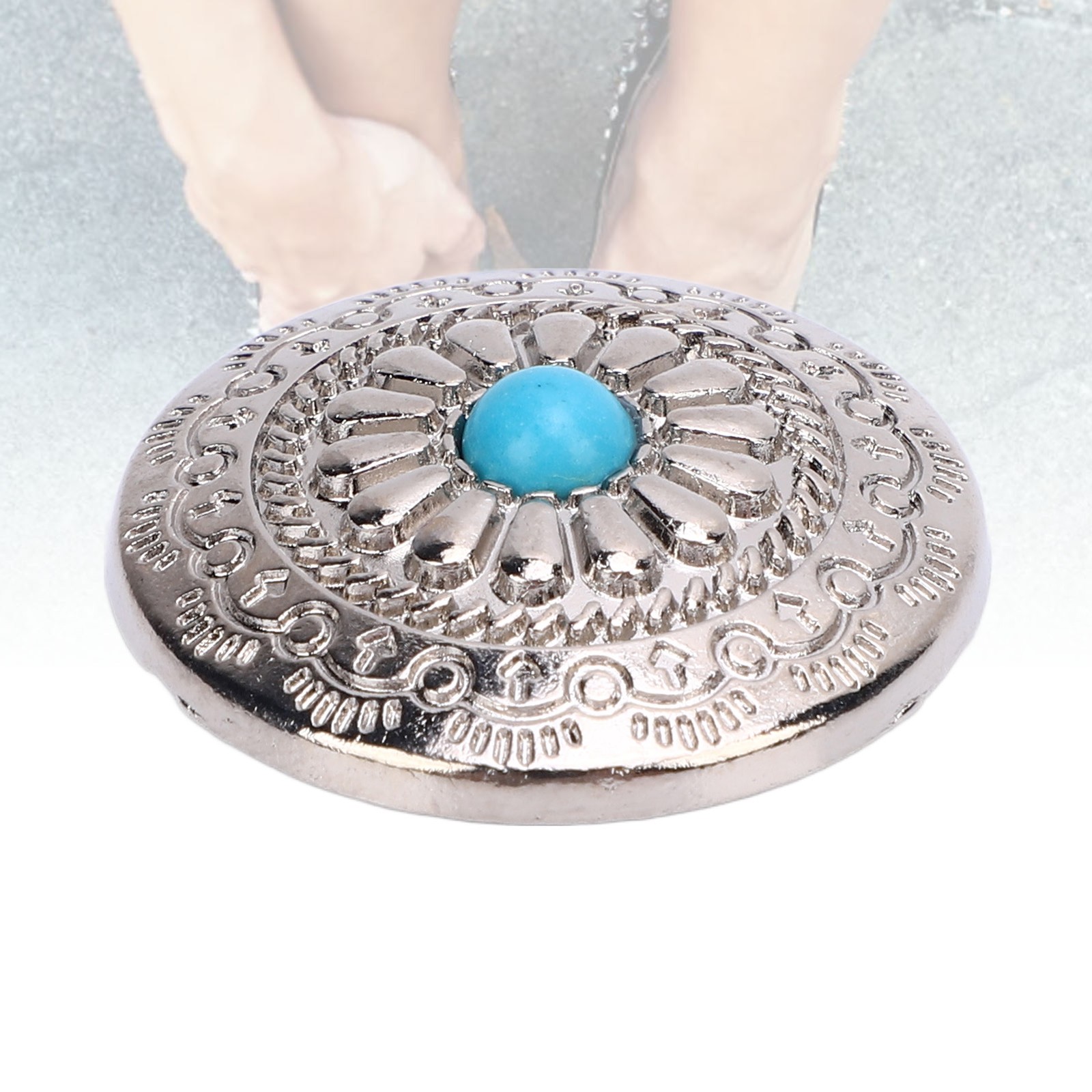 Blue Turquoise Screw Buttons Elegant Design For Leather Crafts Easy To Use
