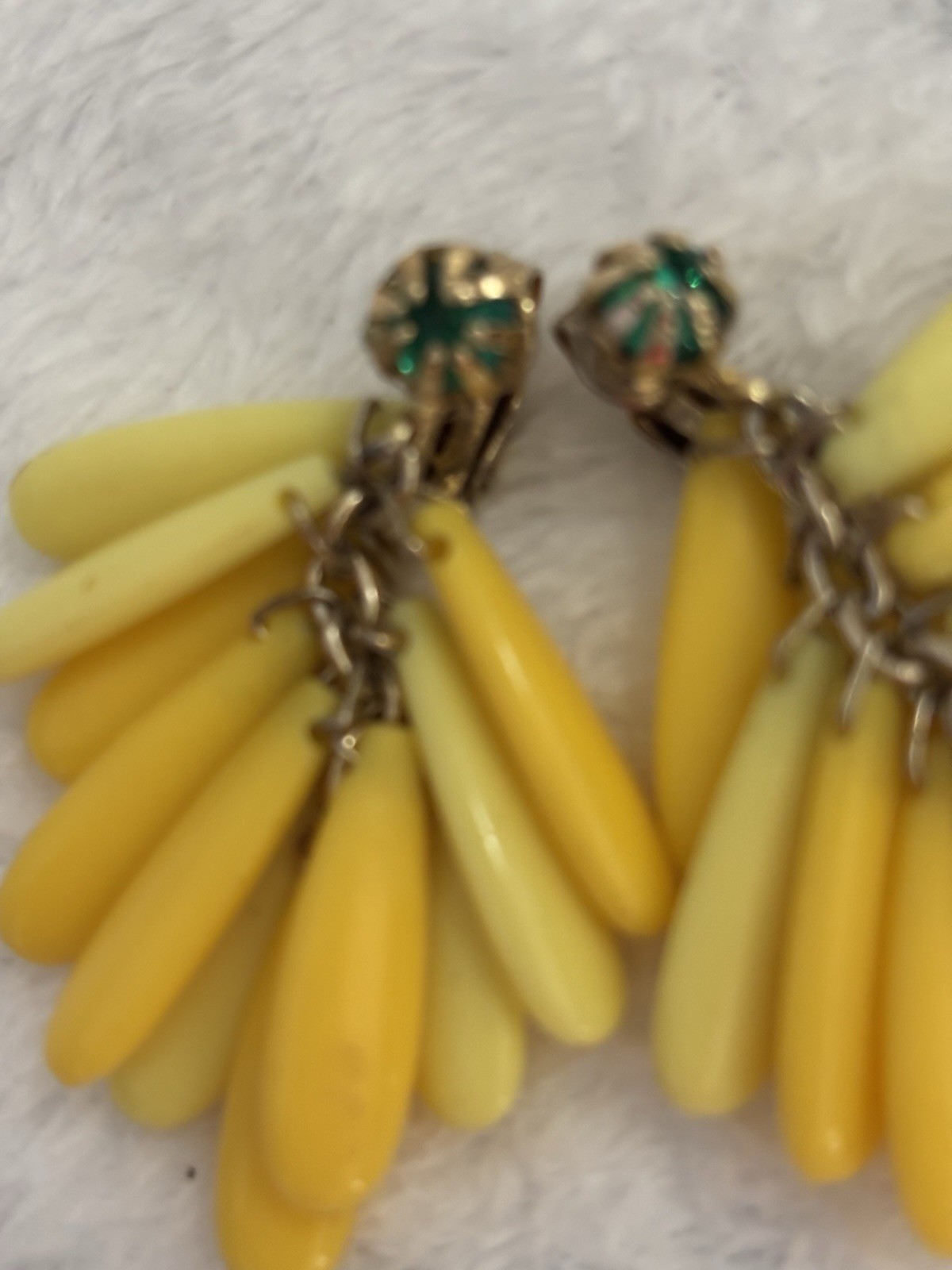 Vintage Hong Kong Lucite Earrings