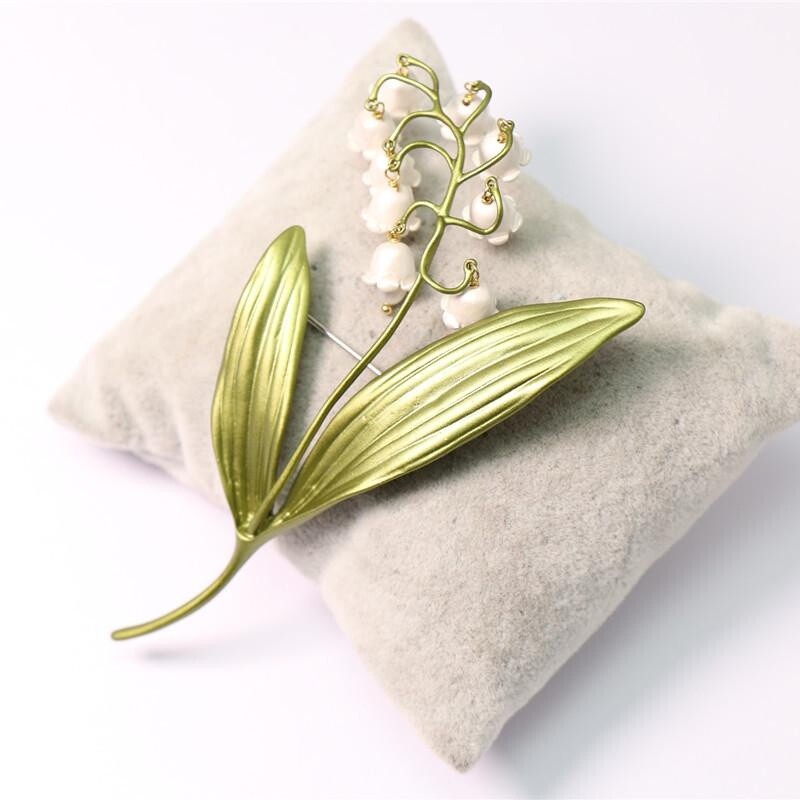 Ldyllic Valley Lily Bell Orchid Brooch Female Accessories Antique Jewelry