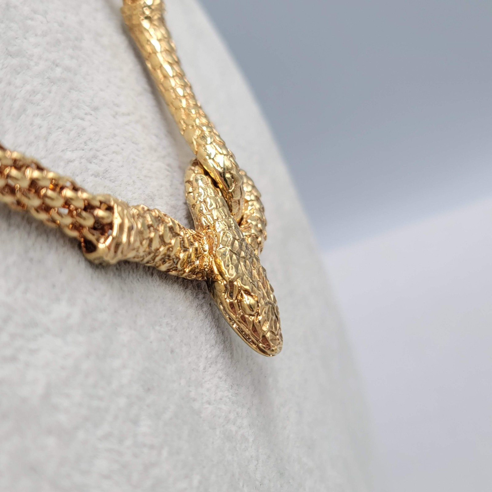 Vintage Signed Snake Collar Necklace Made in Italy Unknown Signature 20″