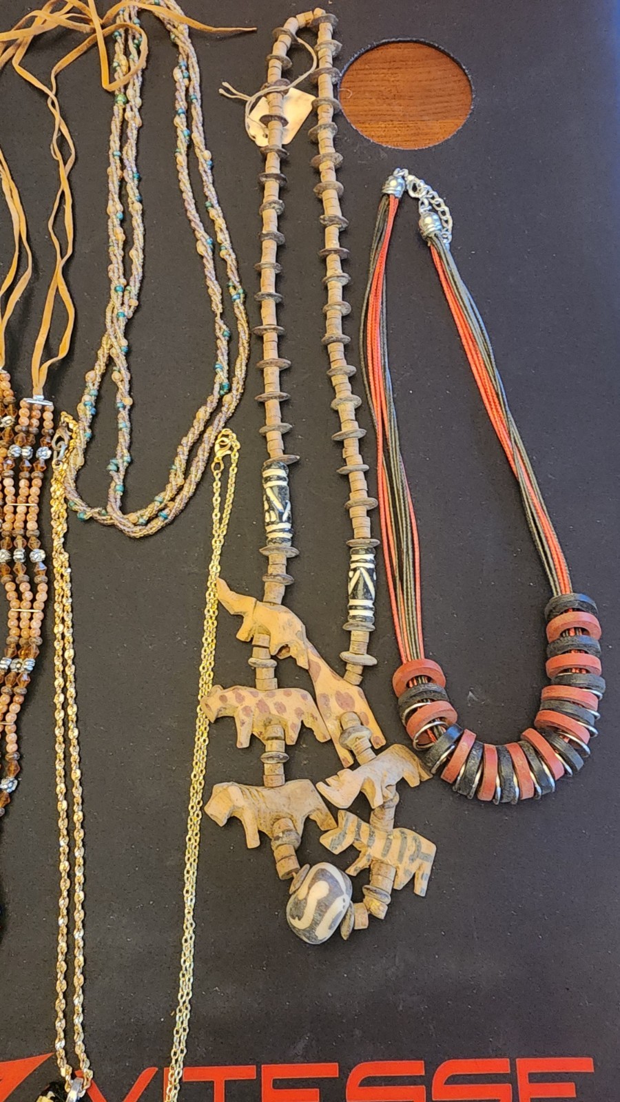Lot #43 of random estate sale jewelry, mostly necklaces and a few bracelets