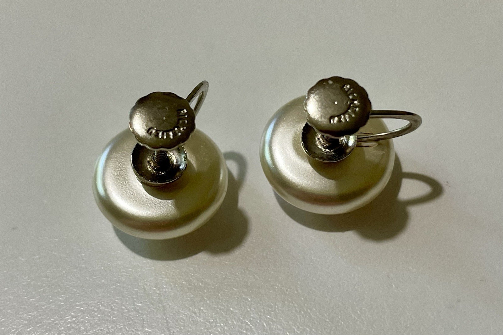 Vintage Clip On Earrings Lot Richelieu Faux Pearl Dickler MOP Gold Tone 3 Pair