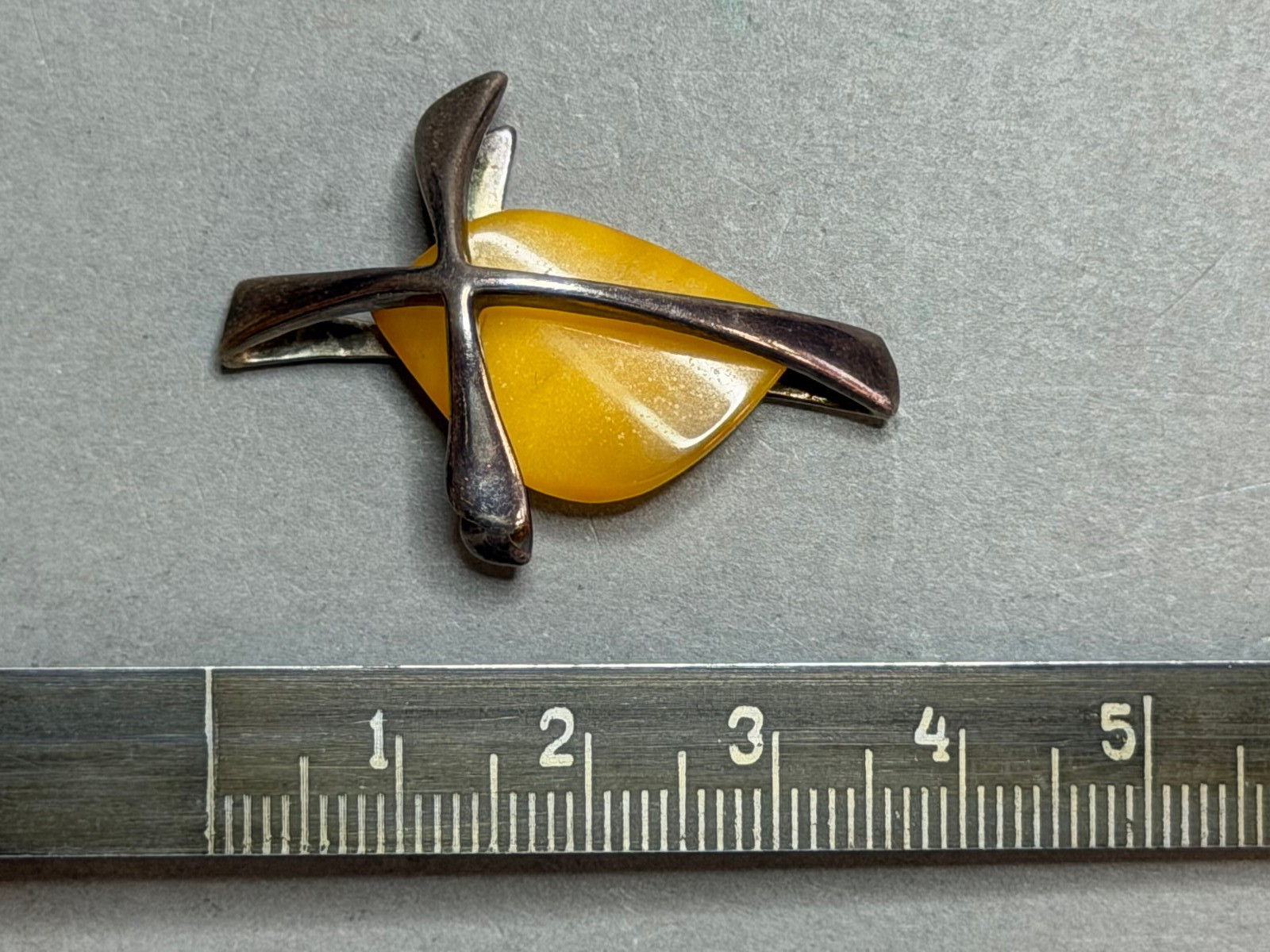 NATURAL OLD ANTIQUE BUTTERSCOTCH BALTIC AMBER PENDANT 5,2 gr SILVER 925 FRAME
