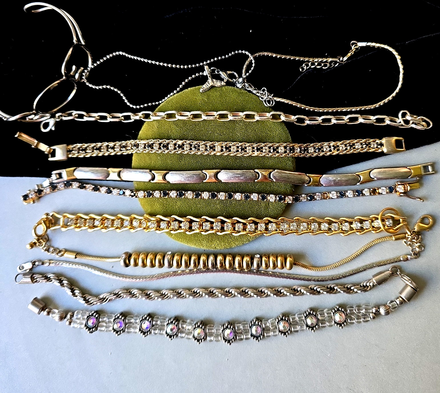 Lot Of 12 Vintage To Now Silver Gold Tone Bracelets