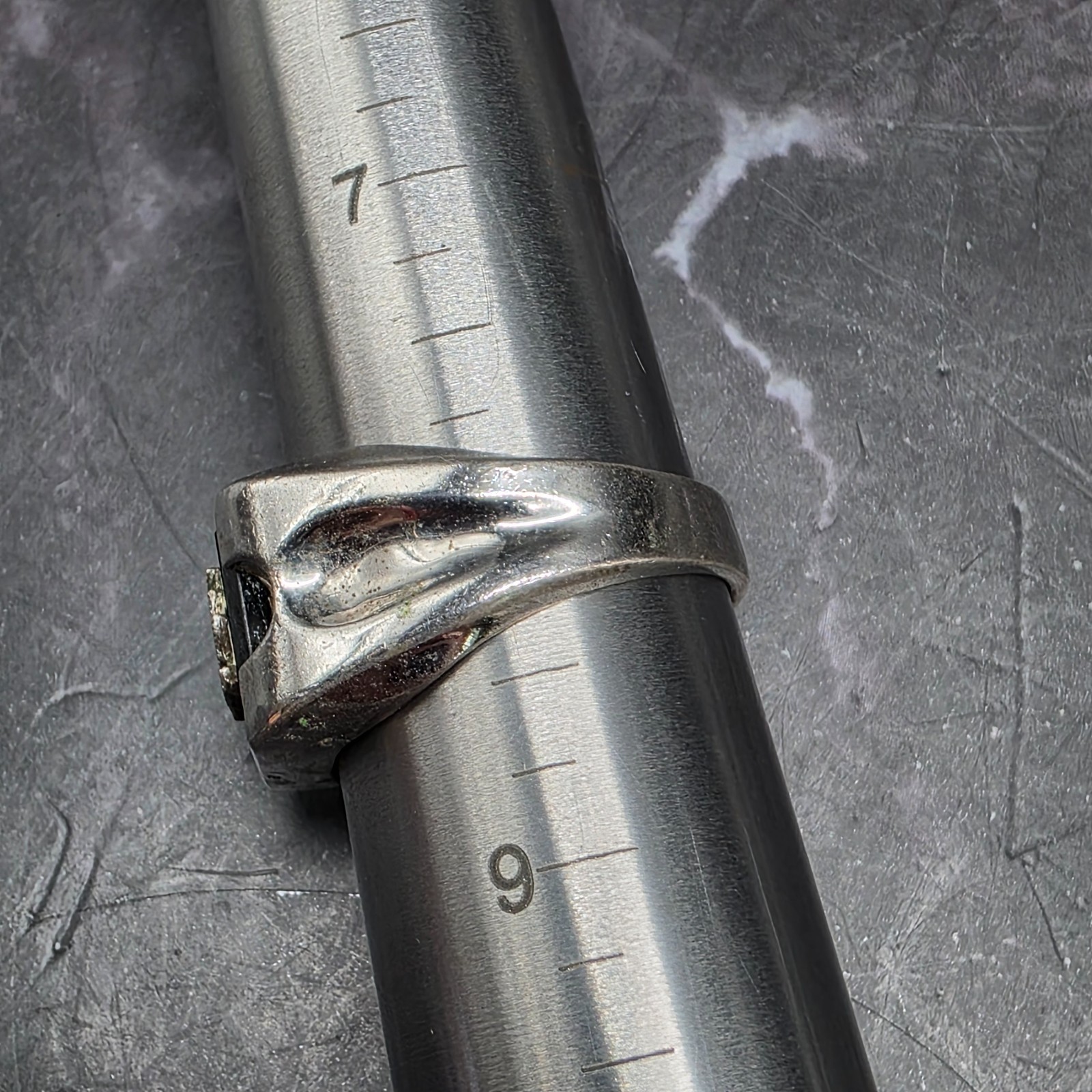 VTG 60s Sterling-ESPO(Joseph Esposito) Inlay Black Onyx Initial Gentleman’s Ring