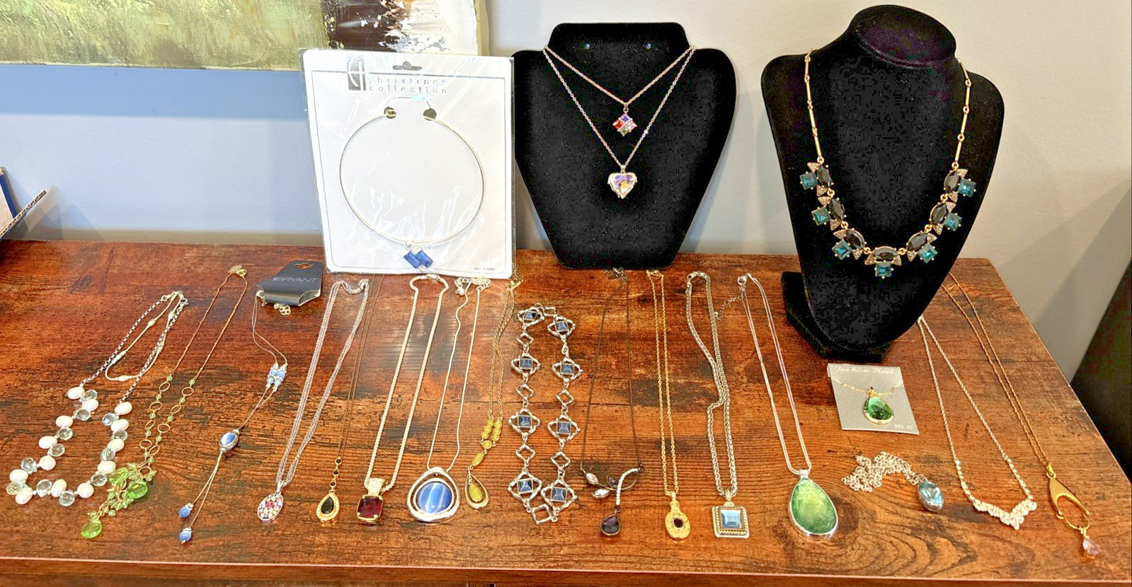 Lot 21 Bling Faux Gemstone Fashion Statement Jewelry Gold & Silver Tone 7 Marked