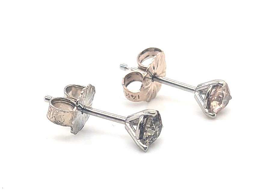 Old Mine Cut Victorian Diamond Stud Earrings Mined Fancy Chocolate Brown .40ct