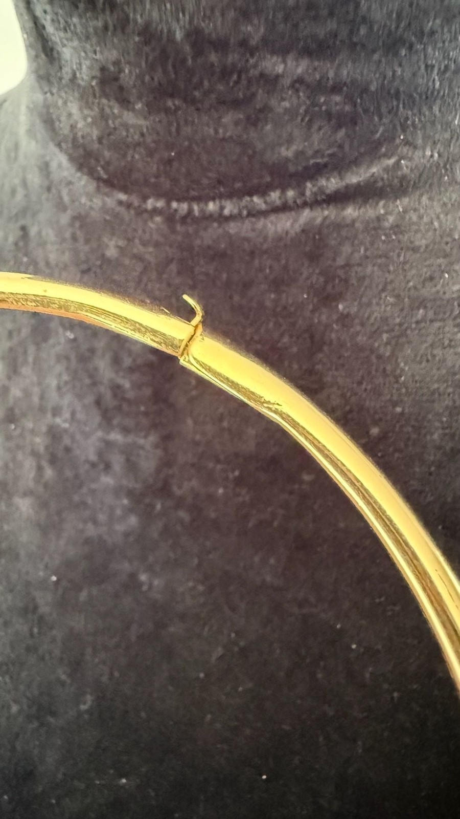Vintage Lanvin Gold Tone Hinged Choker Necklace