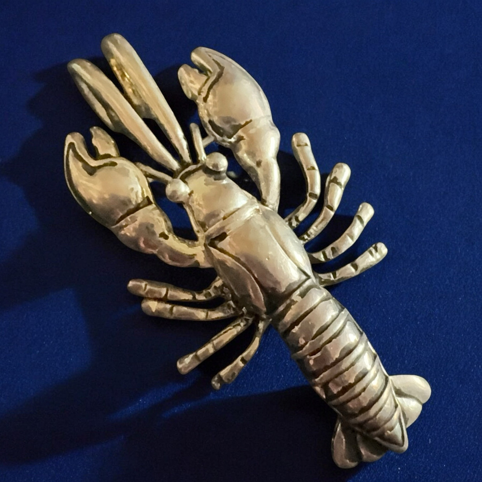 Silver Tone Lobster Brooch Pendant Vintage Nautical Sea Life Jewelry