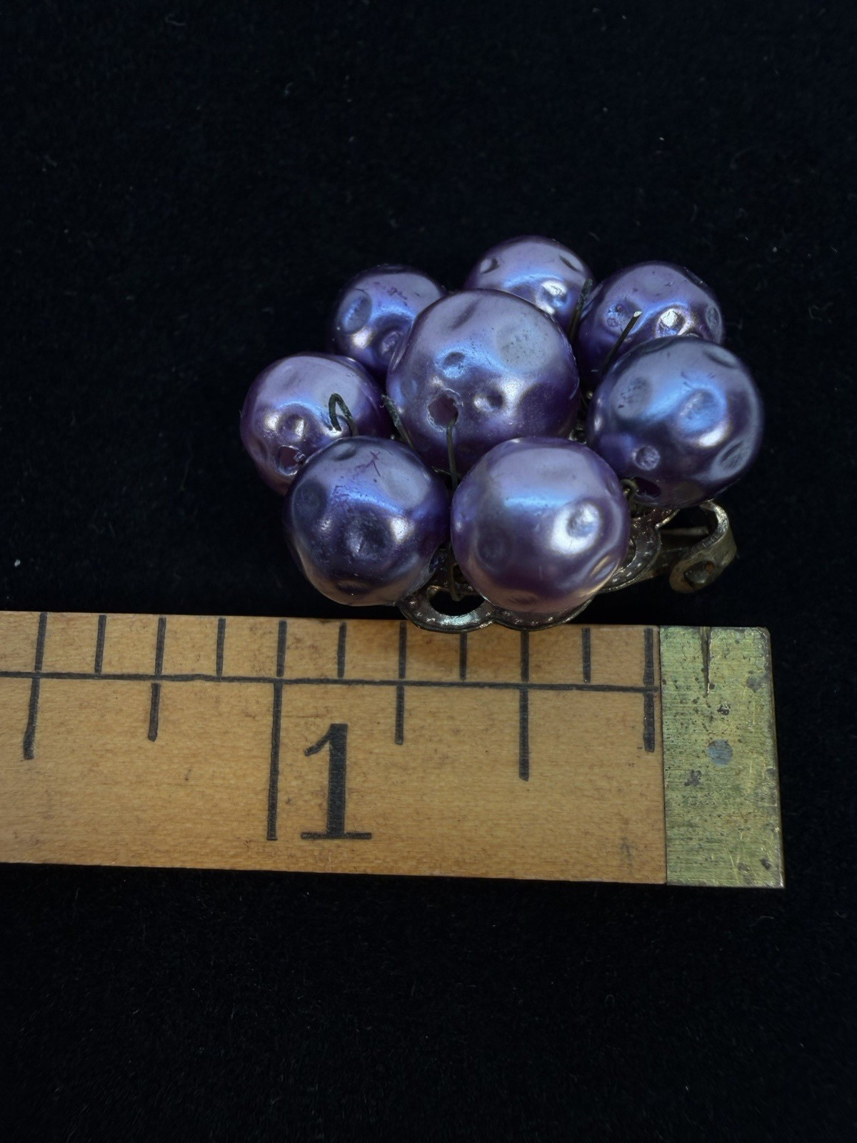 Bead Cluster Clip On Earrings Set of 3 Pairs Japan Hong Kong 1950s 1960s