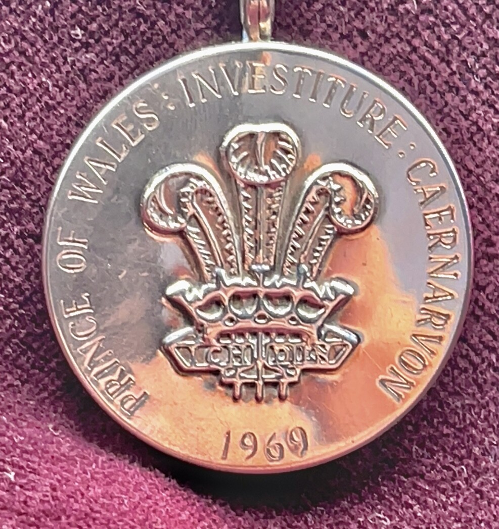 Coronation King Charles III as P of Wales Sterling Engraved Locket/Chain Signed