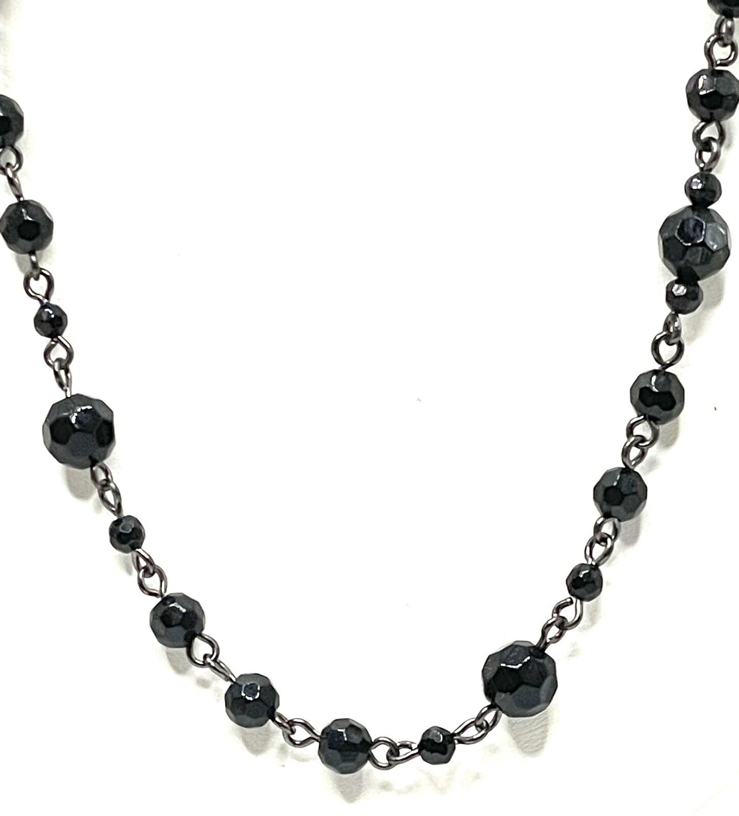 Victorian Gothic Black French Jet Glass Jewelry Set Vintage Curated