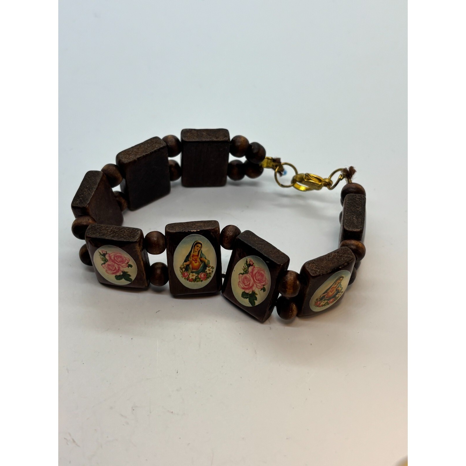 Bracelets Lot Boho Beaded Metal Cuff Wood Religious Iconography Vintage