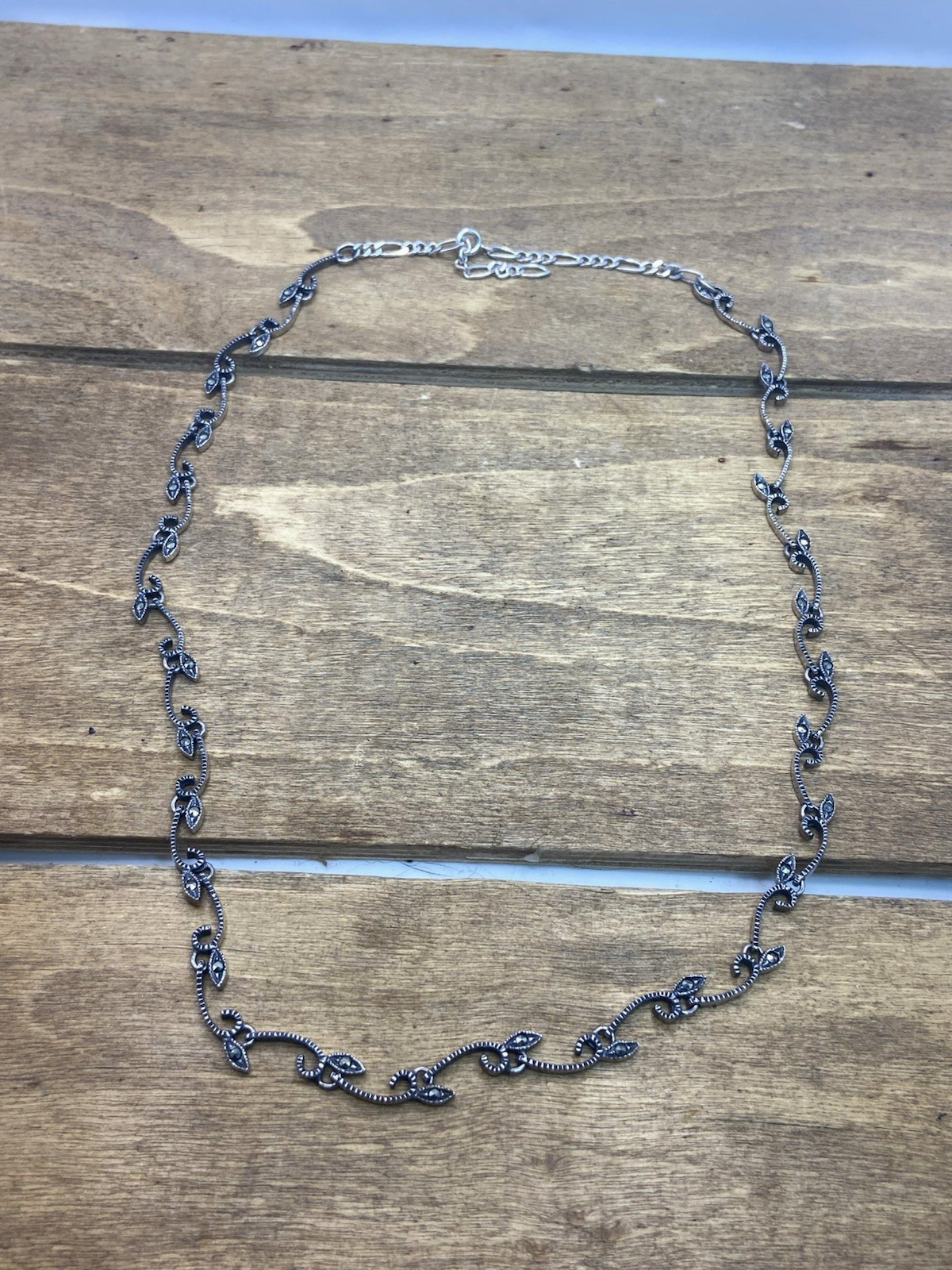 Vintage William Sherwin (WS) Signed Modernist Sterling Silver Necklace 20”