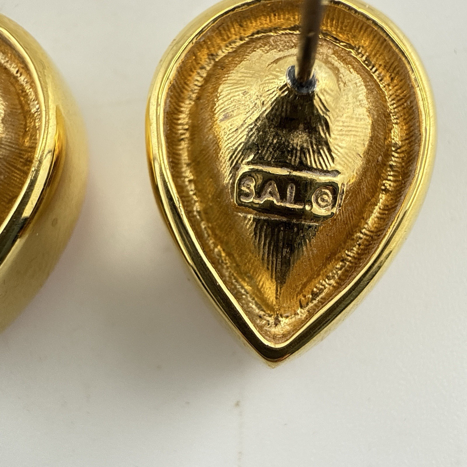 Vintage Swarovski Earrings SAL Pink Rhinestone Crystal Pear Teardrop Gold Plated
