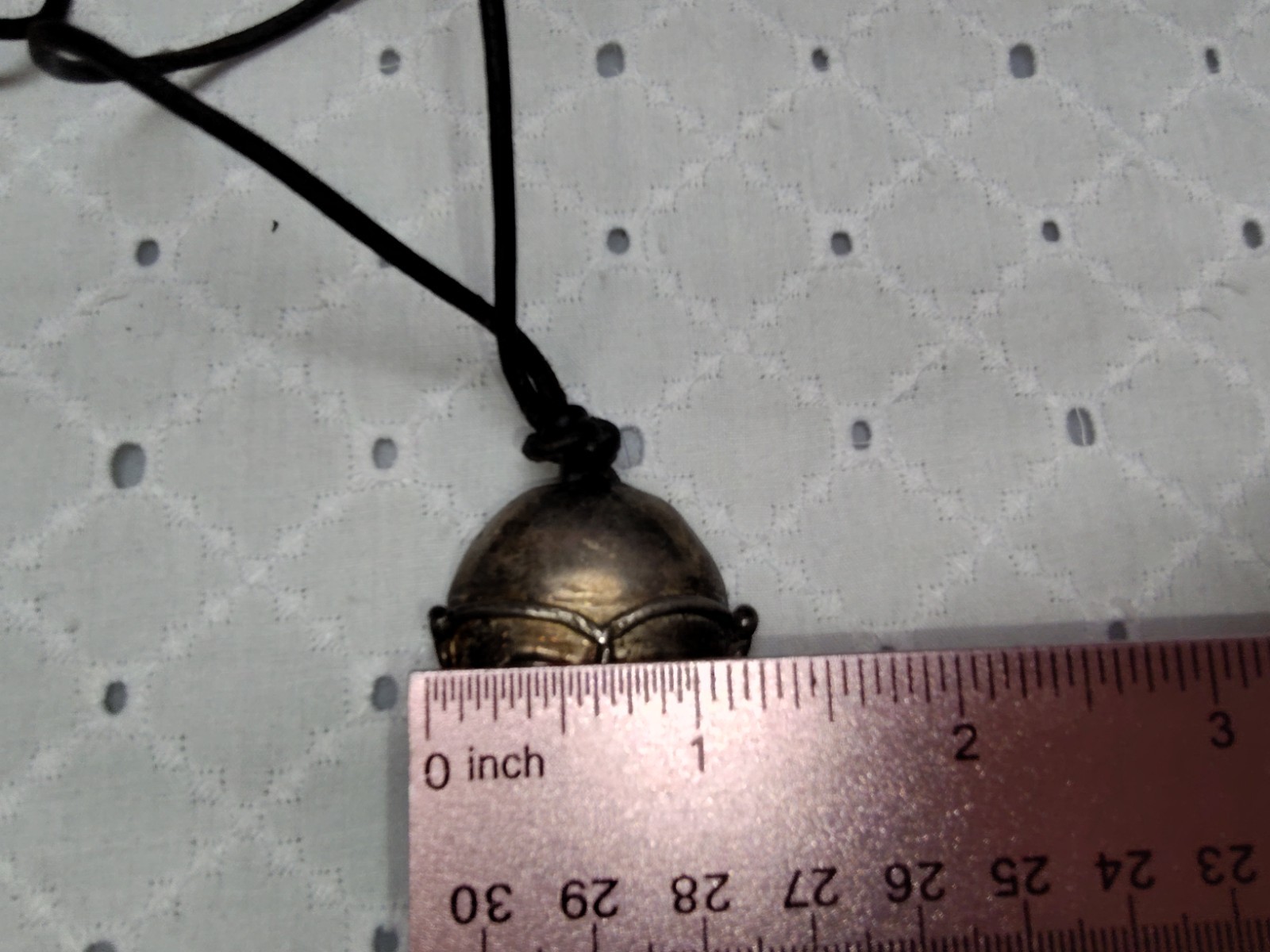 Sterling Silver African Mask Tribal Head Pendant On Leather Cord 19.96 gram TR