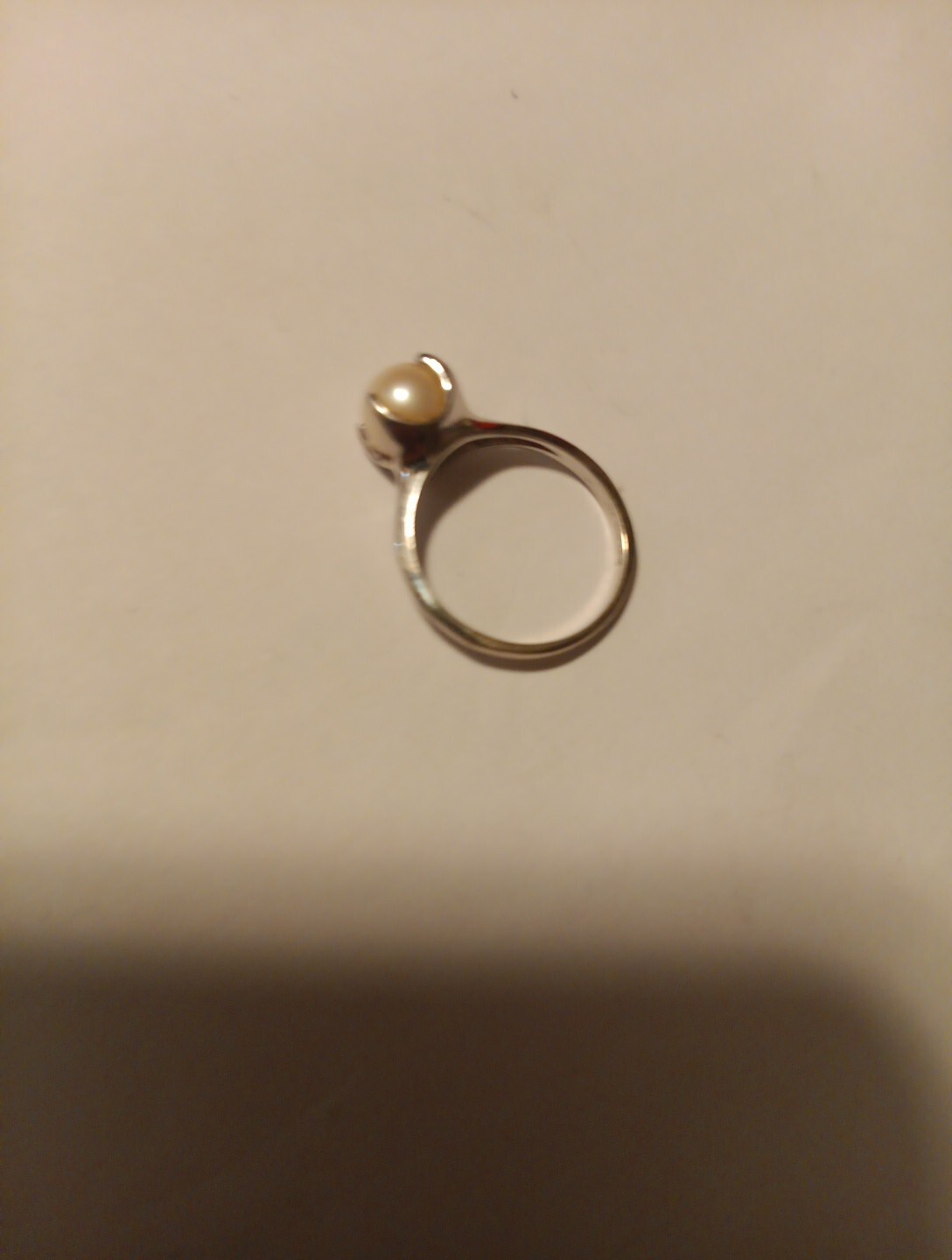 14k Gold Vtg Womens Pearl Ring Size 6 3/4?sized At Pawn Shop Price 2 Sell!3 Gram
