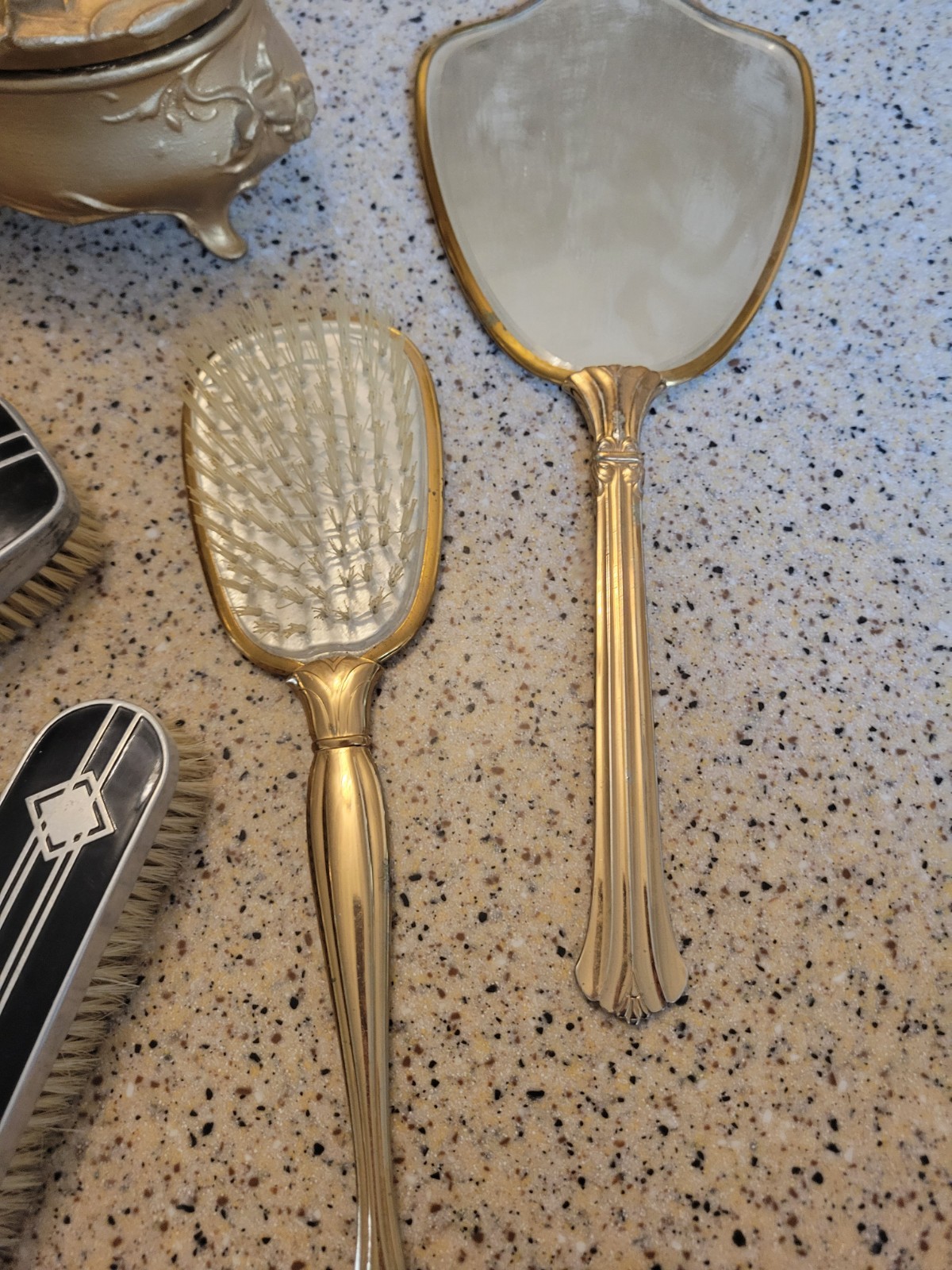 Antique Womens Vanity Set Lot (10)