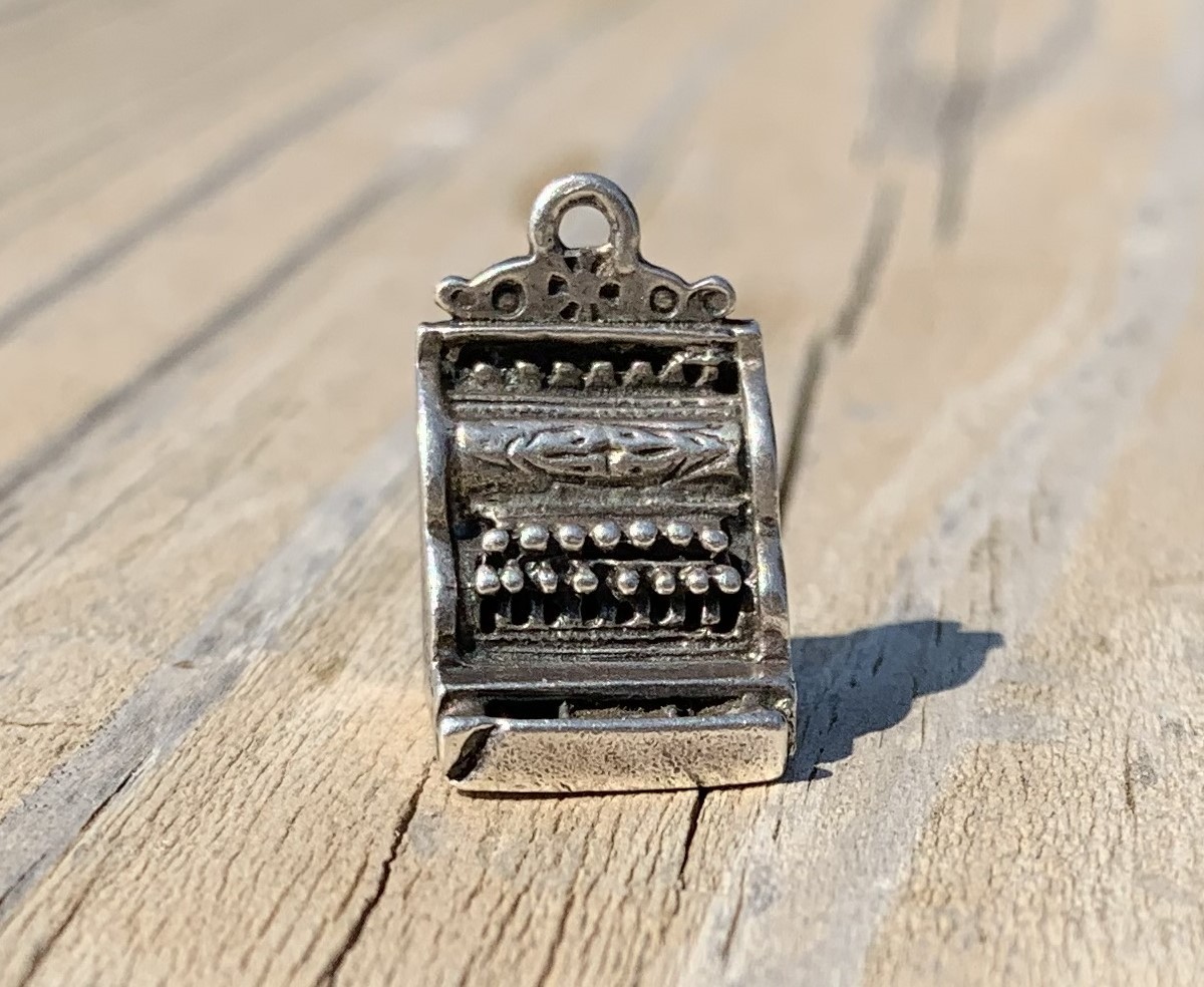 Vintage Danecraft Sterling Silver Cash Register Charm