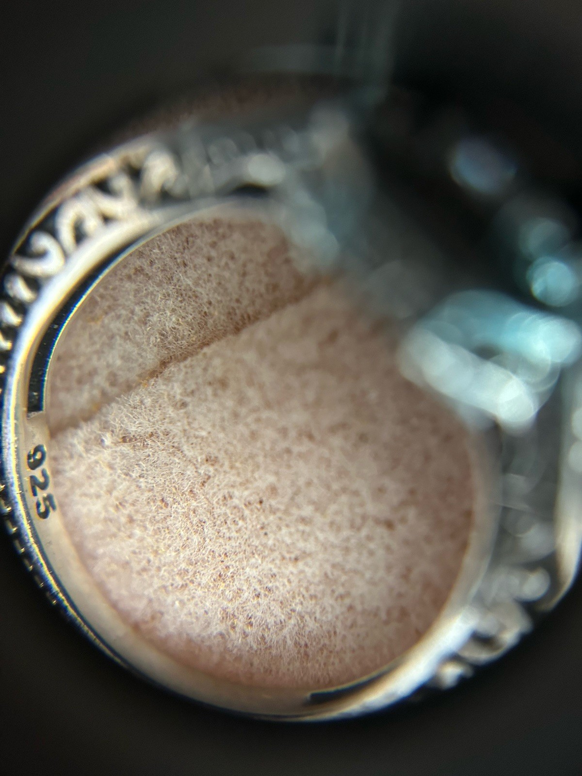 VTG 30s Deco Edwardian Filigree Milgrain Edge 925 SS Ring Sz 7.5