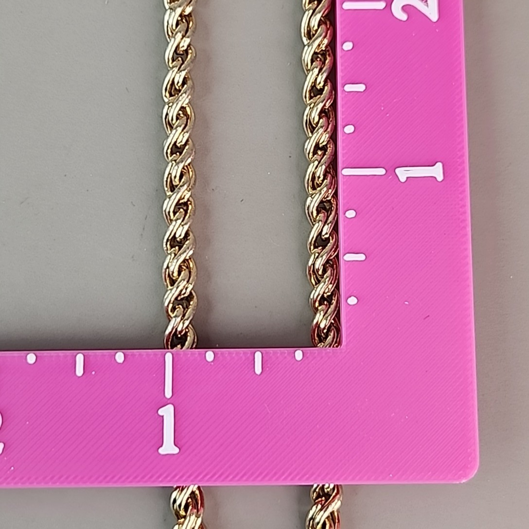 Vintage Christian Dior Rope Chain Necklace 4mm SHORT 15″