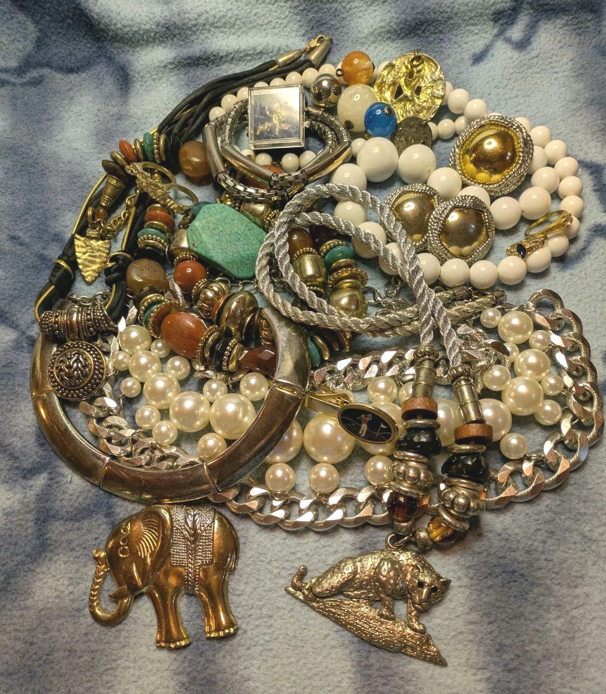 Lovely Vintage Jewelry Lot~ 1 Lb 14 oz See Photos!