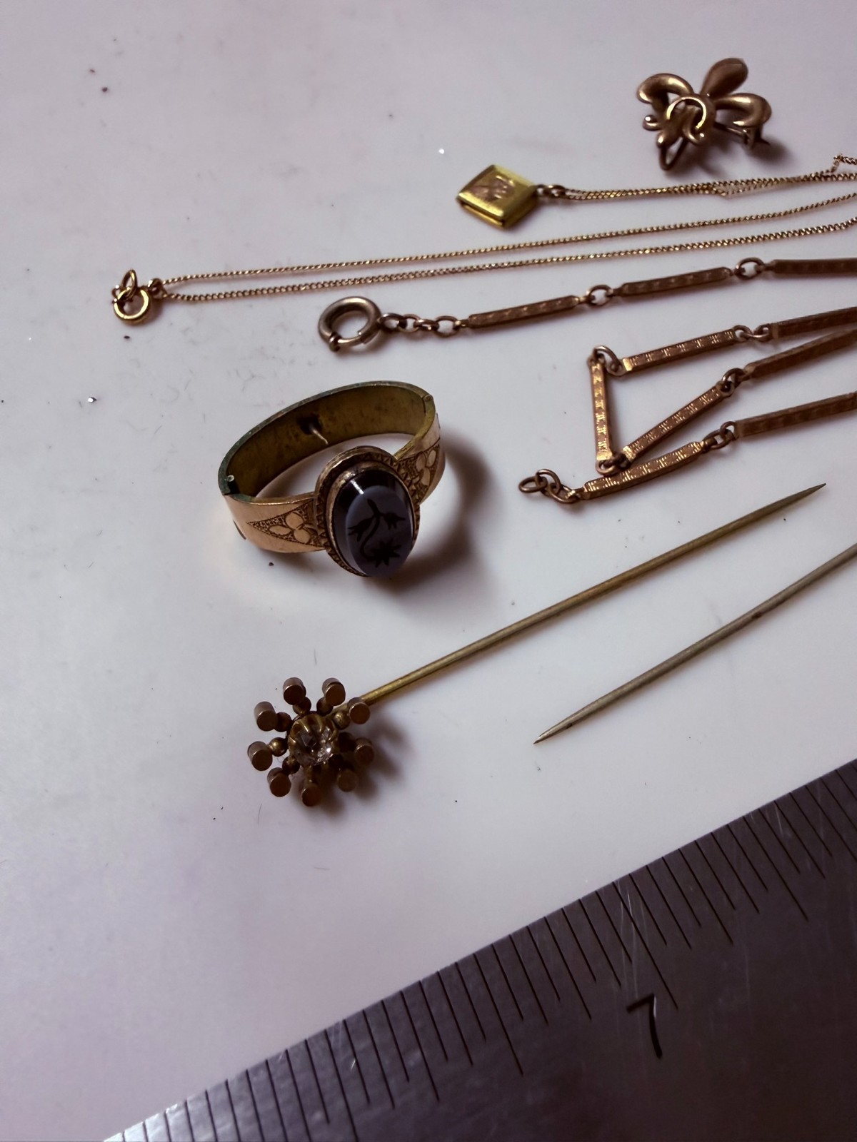 Collection Lot Amazing Variety Antique Jewelry Brooch Pin Watch Chain – Y4