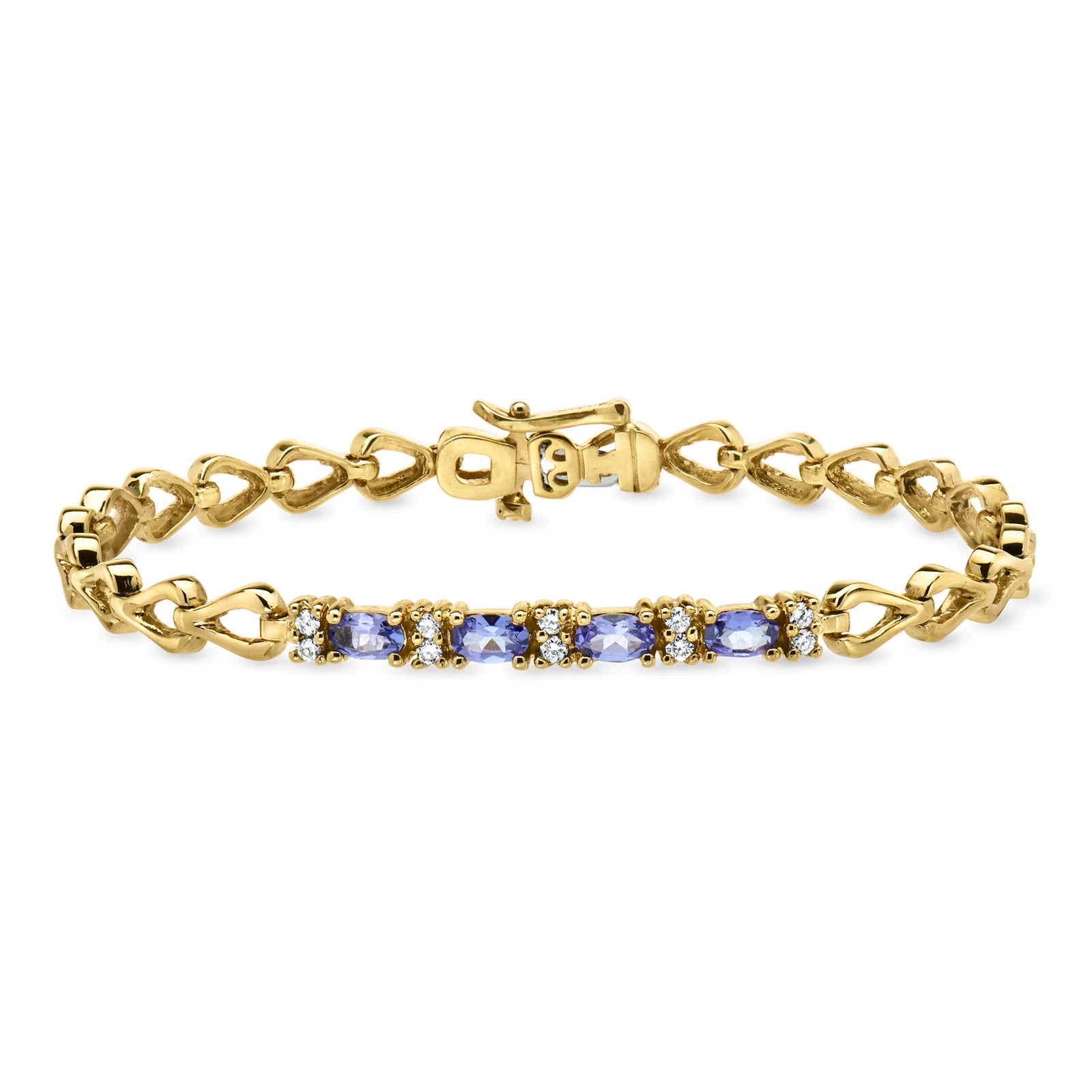 Vint Tanz Brclt w Diamonds in 14k Gold 7 inches