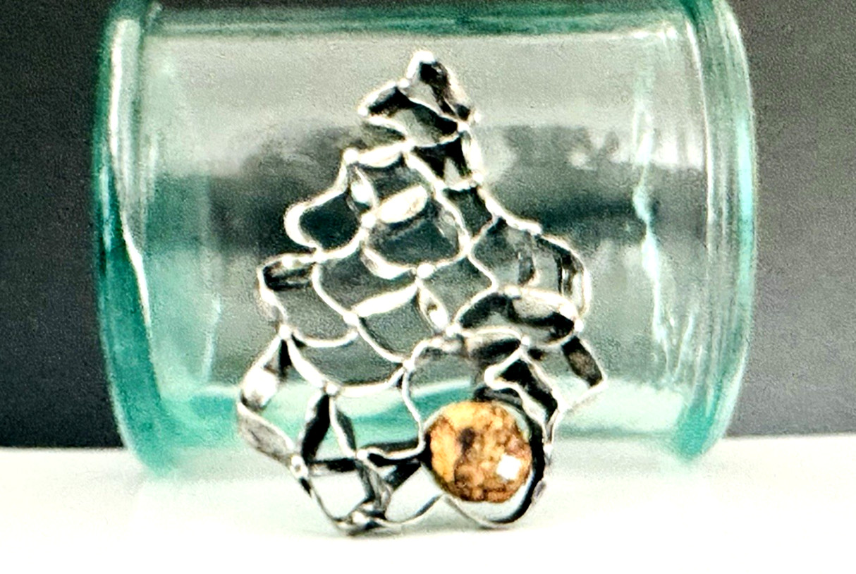 Sterling Silver 925 Abstract Vintage Modernist Retro Pendant Handmade Hallmarked