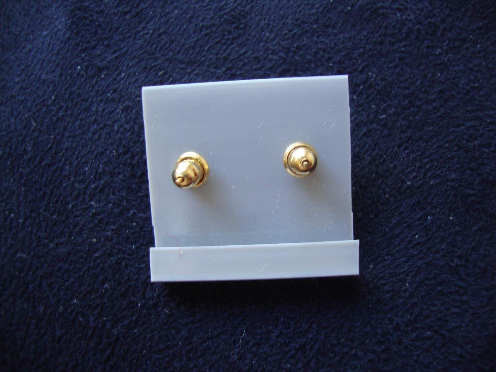 VINTAGE 1980s CLASSIC HEMATITE 6MM BALL GOLD FILLED POST STUD EARRINGS