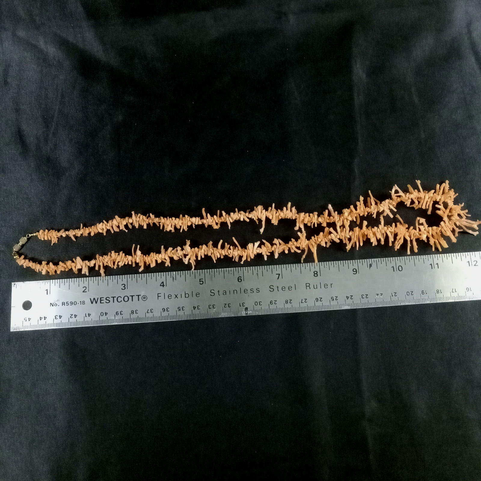 Vintage Kauai Pink Coral Branch Twist Necklace 12in Handmade Hawaii Authentic