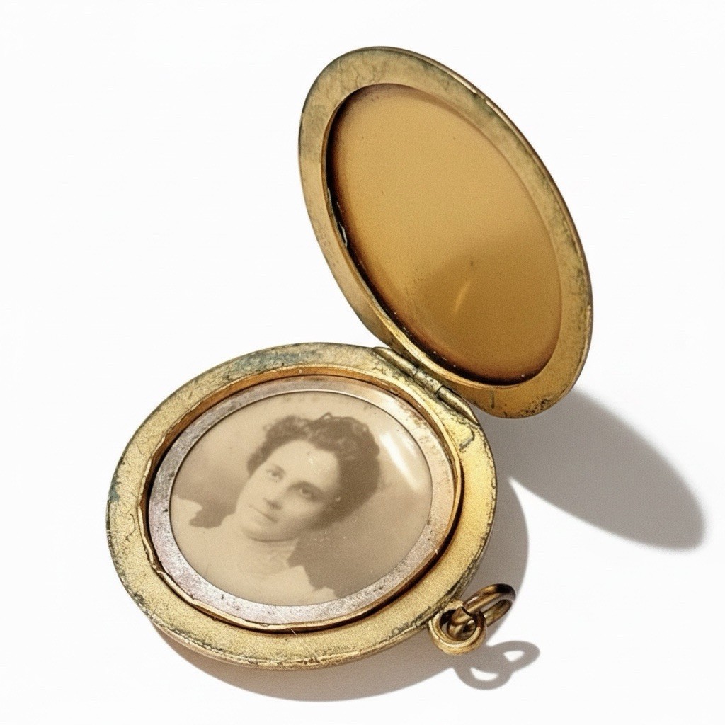 Repoussé Art Nouveau Locket 14kt Gold Filled With Photo Ornate
