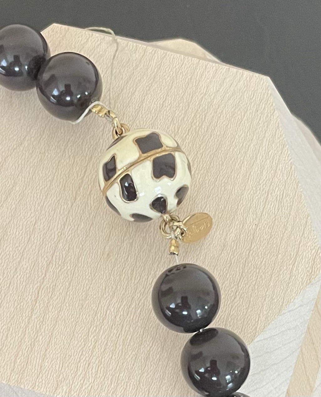 Chunky Brown Bead Vintage Talbots Gold-tone Magnetic Clasp NecklaceFor Women