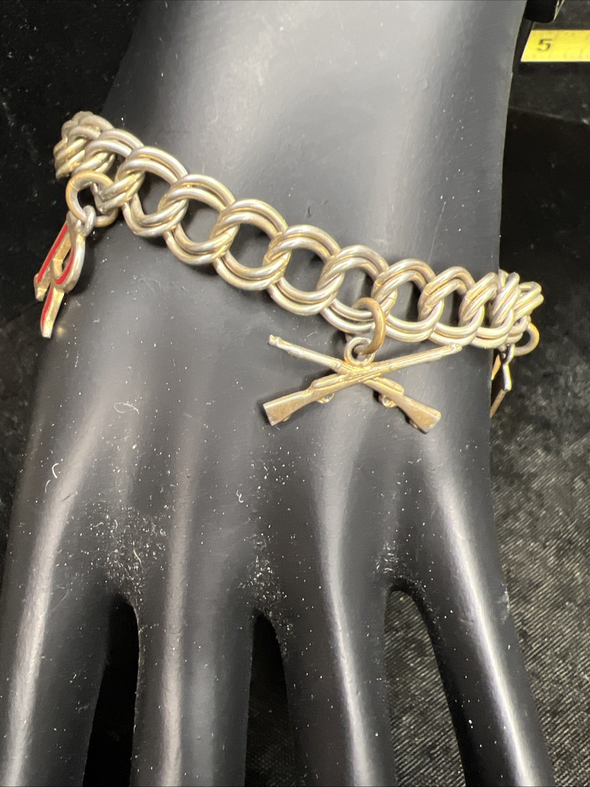 Vintage Military CHARM BRACELET US ARMY