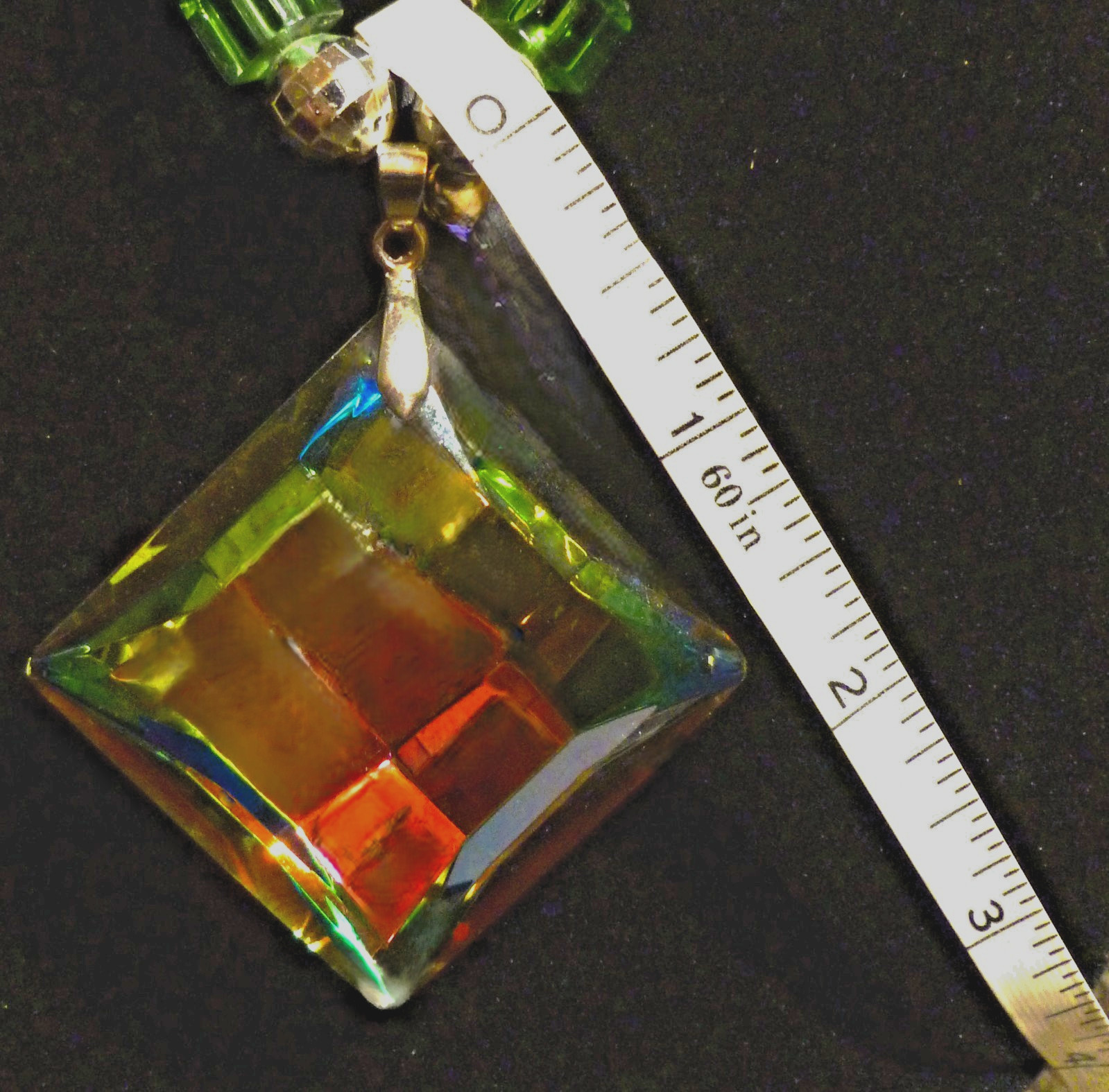 6 Piece LOT of UNIQUE VARIETY CRYSTAL / GLASS BEAD PENDANT / TASSEL NECKLACES