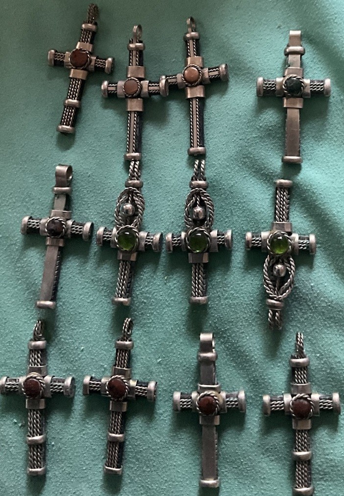 Vintage Cross Pendants. 12. Unusual Designs. Found In Jewelers Storage Unit.