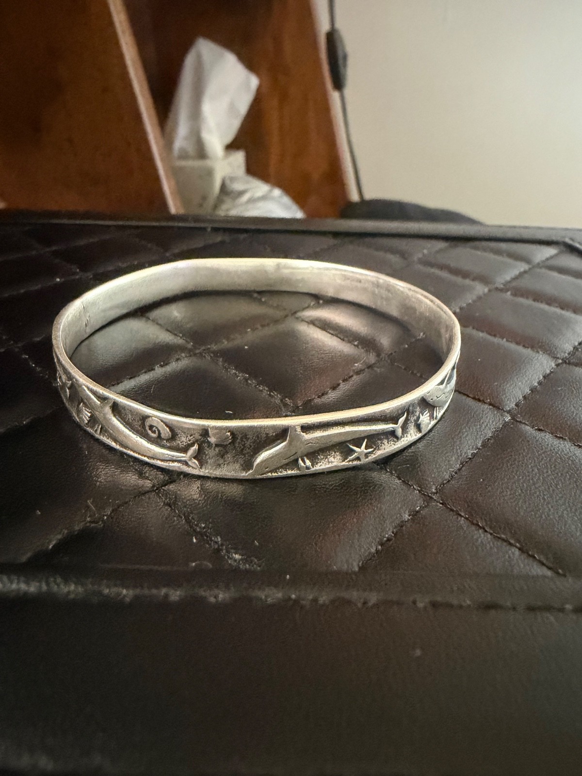 James Avery Rare Retired Dolphin Sterling Silver Bagle