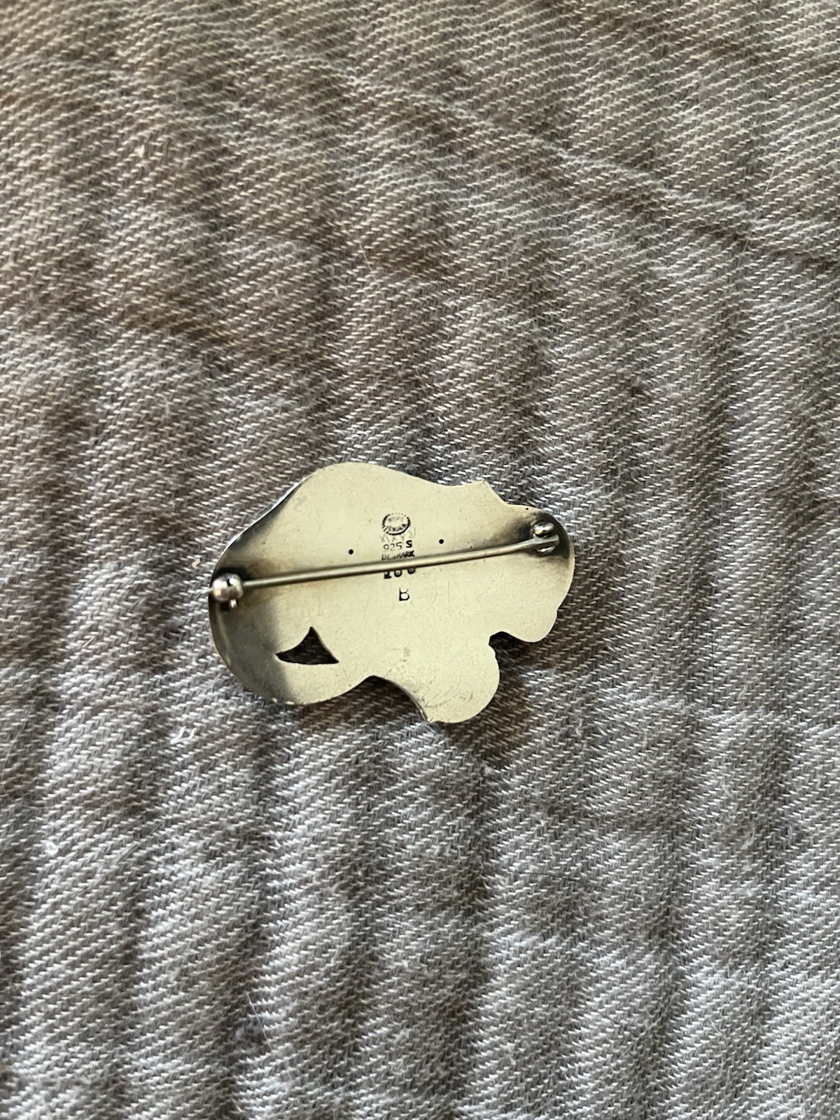Georg Jensen Sterling Silver Brooch #100B With Moonstone
